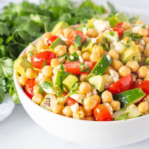 Tomato, Avocado, Chickpea Salad Recipe - Tiny Little Chef